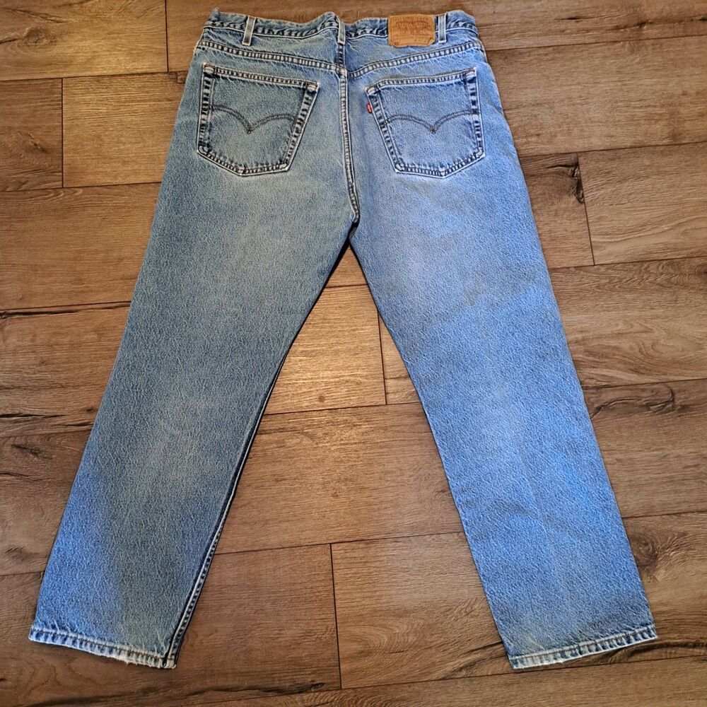 Vintage Levis Mens 40x30 505 Regular Fit Straight Leg Jeans Made in USA 505-0217